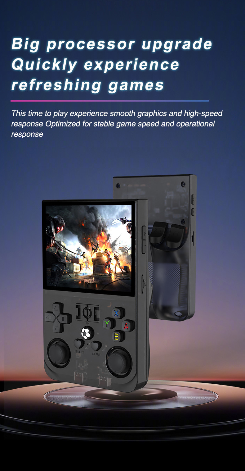 R36PRO Retro Handheld Video Game Console Linux System 3.5 Inch IPS Screen