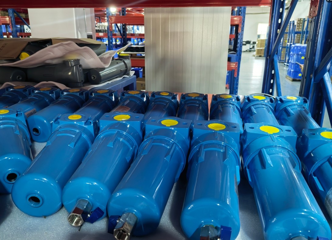 Industrial Compressed Air Filter with Auto Drain and PF-AAR Grade