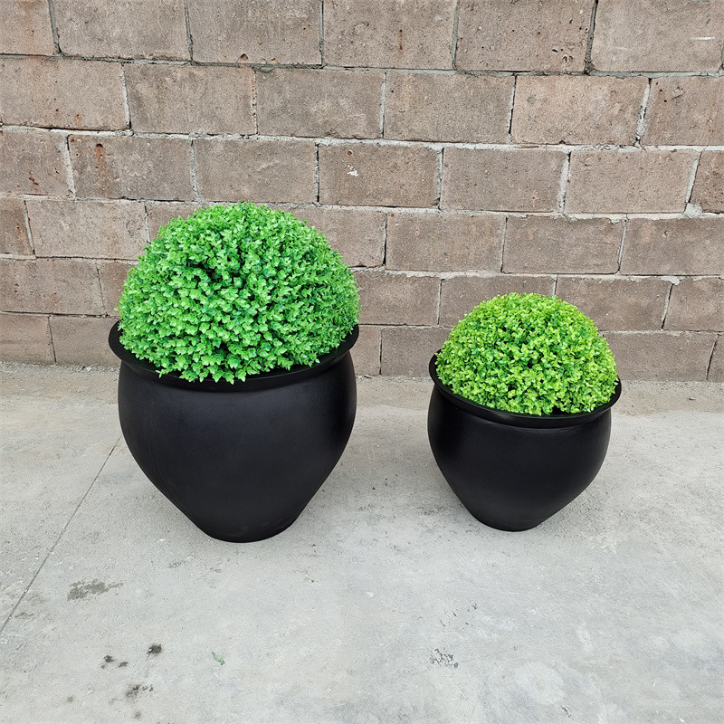 Fiber Clay Flower Pot Small Size Bowl Planter Box For Indoor Outdoor Home Garden