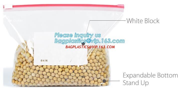 slider k bag doypack zipper/ECO-friendly slider bag, Slider Bags Stand Up Slider Bags For Food, frosted zipper loc
