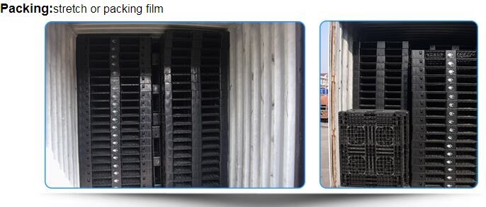 100% Virgin HDPE wear-resistant anti-slip stackable plastic pallet, China Manufacturer accept custom standard stacking p