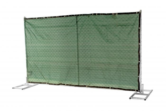 6 foot x 12 foot chain link mesh temporary fencing panels with a 1 3/8" x 16GA and 2-3/8 inch temp fence