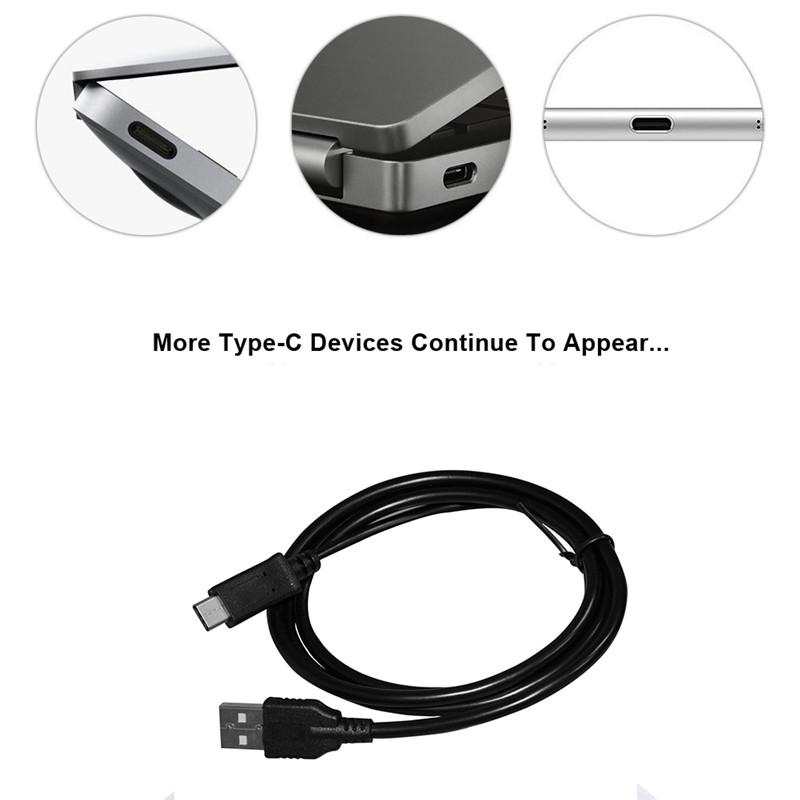 Foil Shielding Usb Type C Fast Charging Cable 1m/3m White/Black