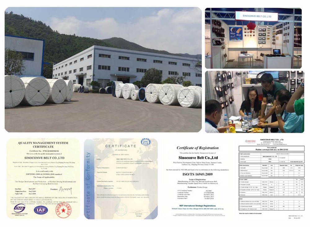 Polyamid Weft Fabric Structure RMA Conveyor Belt for Building Material Shops Industry