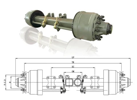 Semi-Trailer Axle Replacement Fuwa Trailer Axle Parts