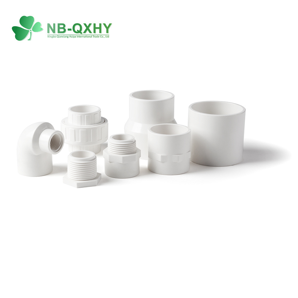 All Size of Sch40 Standard PVC Pipe Fittings ASTM D2466 UPVC Cpuv Plumbing Fittings Plastic Elbow Cross Joint Fittings