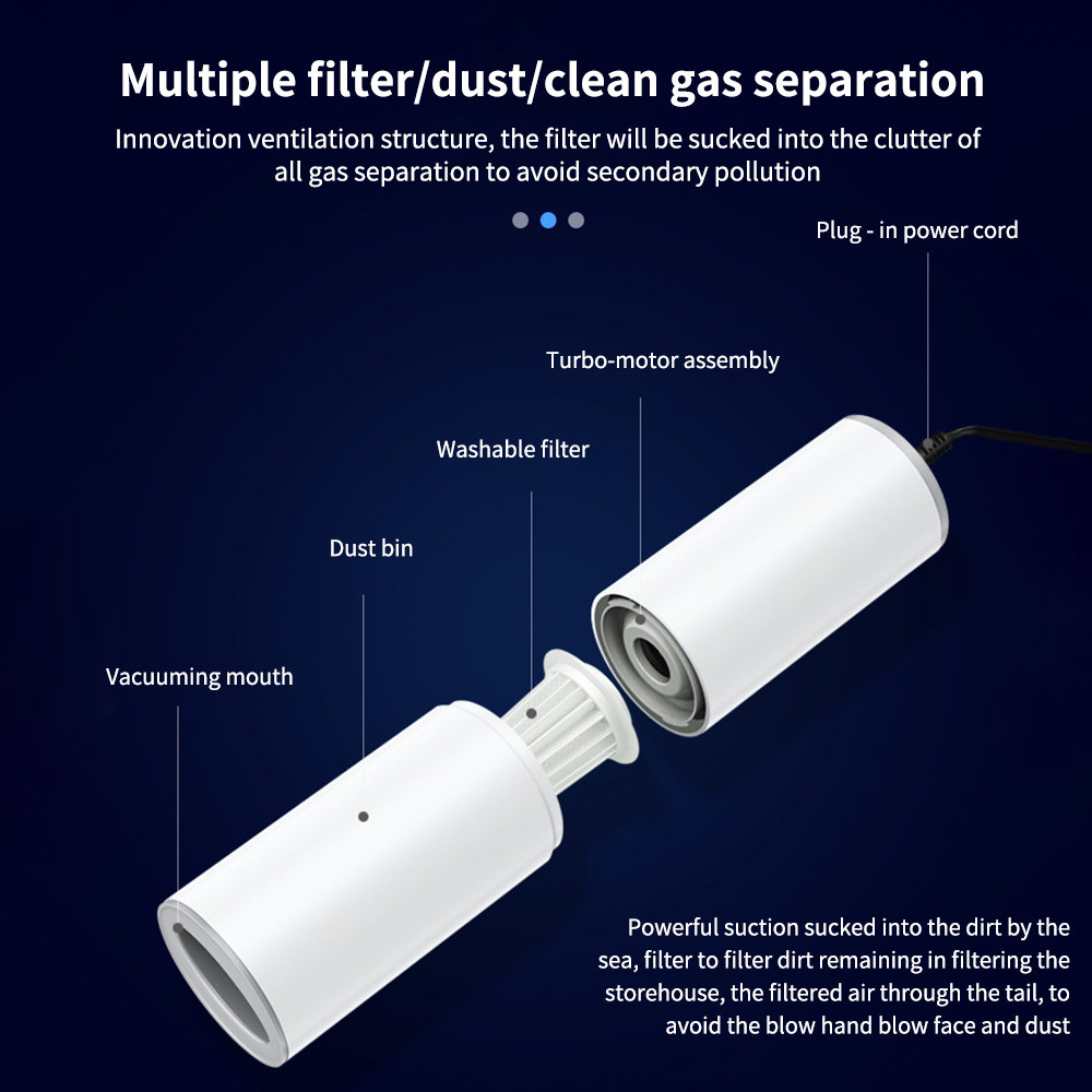 Long Mouth Connector Auto Handheld Car Vacuum Cleaner Headless 2600mAh
