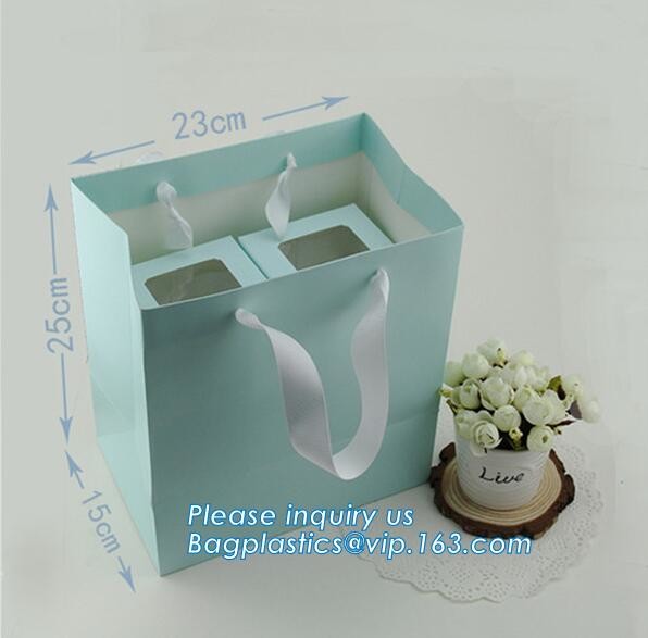 Luxury paper bags with handles Different Sizes,250gsm art paper shopping carrier bag custom printing with handle rope
