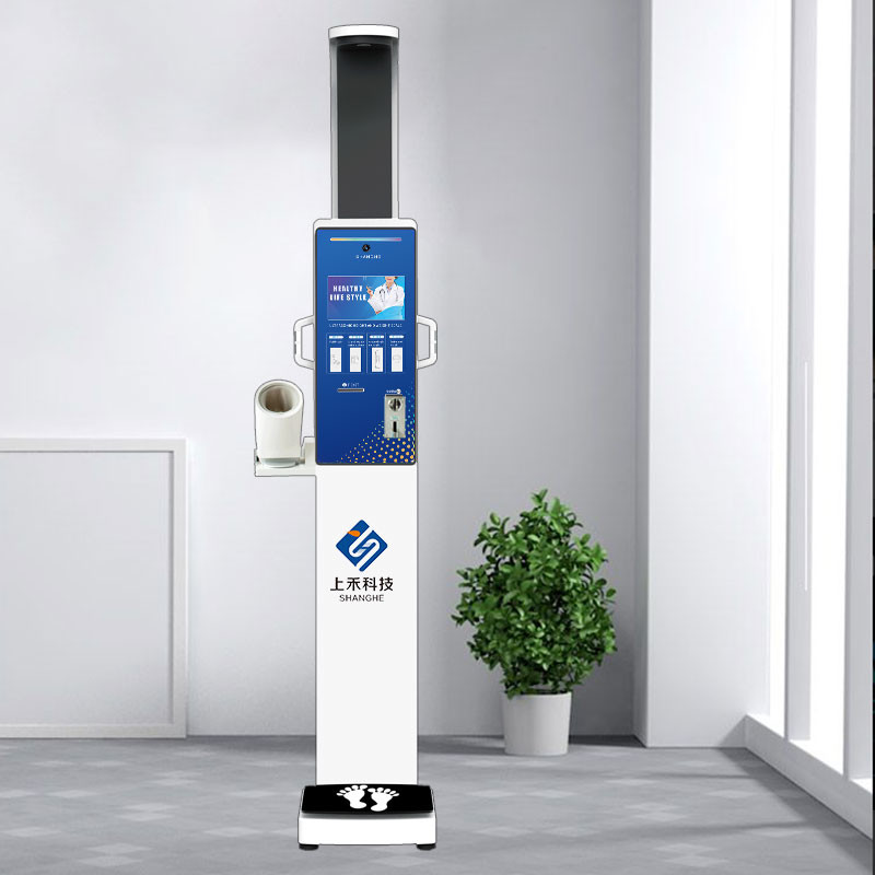 Ultrasonic Coin Operated Height Weight Scales Measuring Machine Blood Pressure