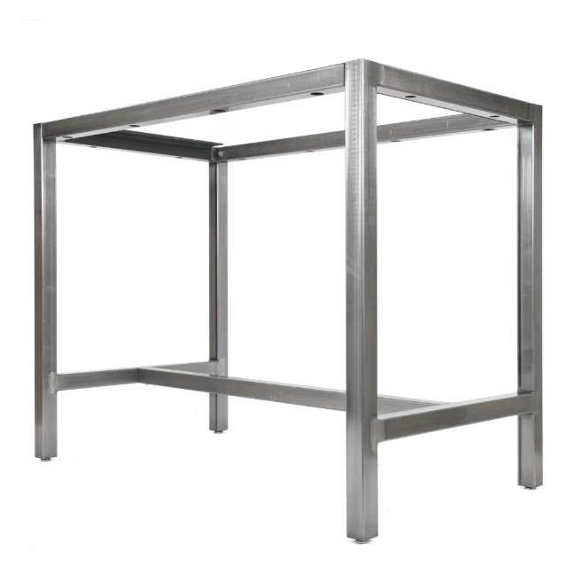 Customizes Table Bases Made of Stainless Steel Tubing in Brushed Finish for on Tables