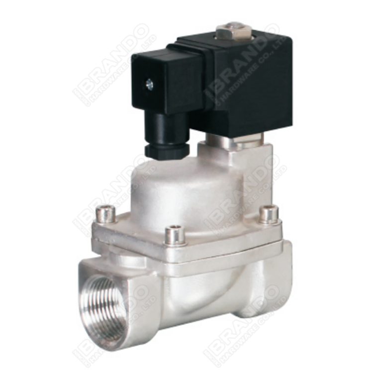 High Pressure Water Air Stainless Steel Solenoid Valve 100 Bar 12V 24V
