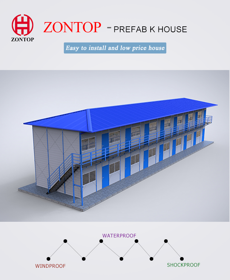 Zontop Modern Luxury Quick Concrete Construction Prefab Modern Design House 40Ft Building Villa Prefabricated House