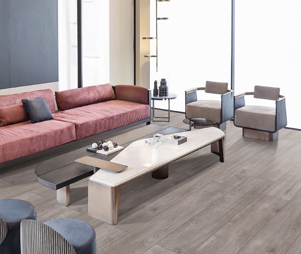 Non-Slip Brown Durable Wooden Porcelain Strips 250x1500mm Floor Tile For Building And Project