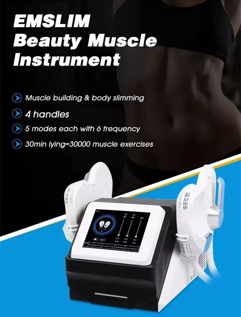 Electromagnetic Hi Emt Machine Home Use Commercial 4 Working Handles Fat Burning