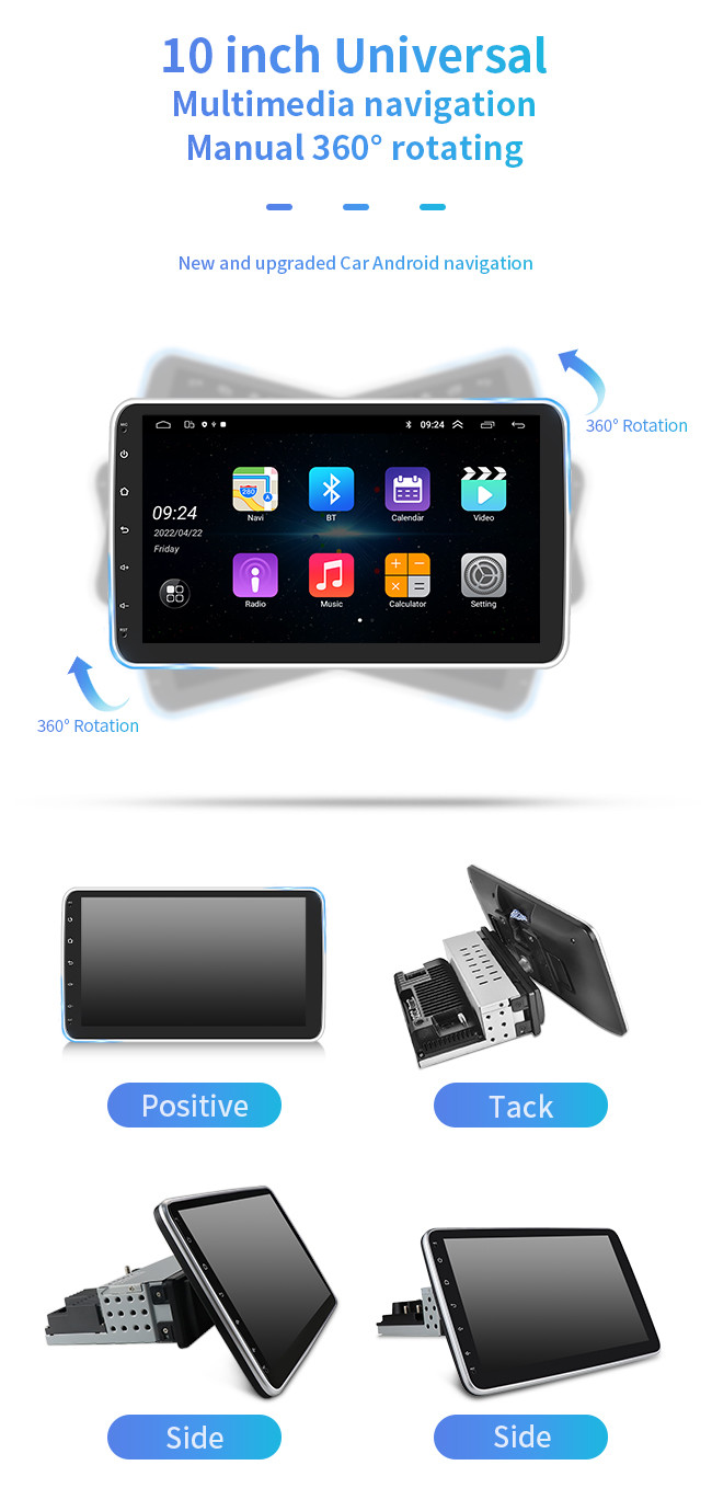 10 Inch Universal Android Car Navigation System 4 Core