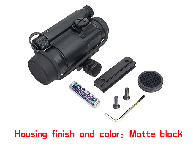 Aluminum 2 MOA Green / Red Dot Sight Scope Tactical M4 Matte Black Finish