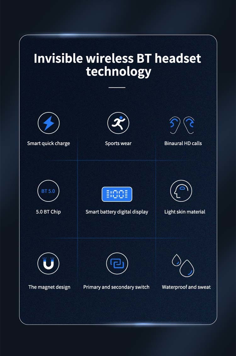Ipx5 Magnetic Bluetooth Earphones Wireless Earbuds With Microphone