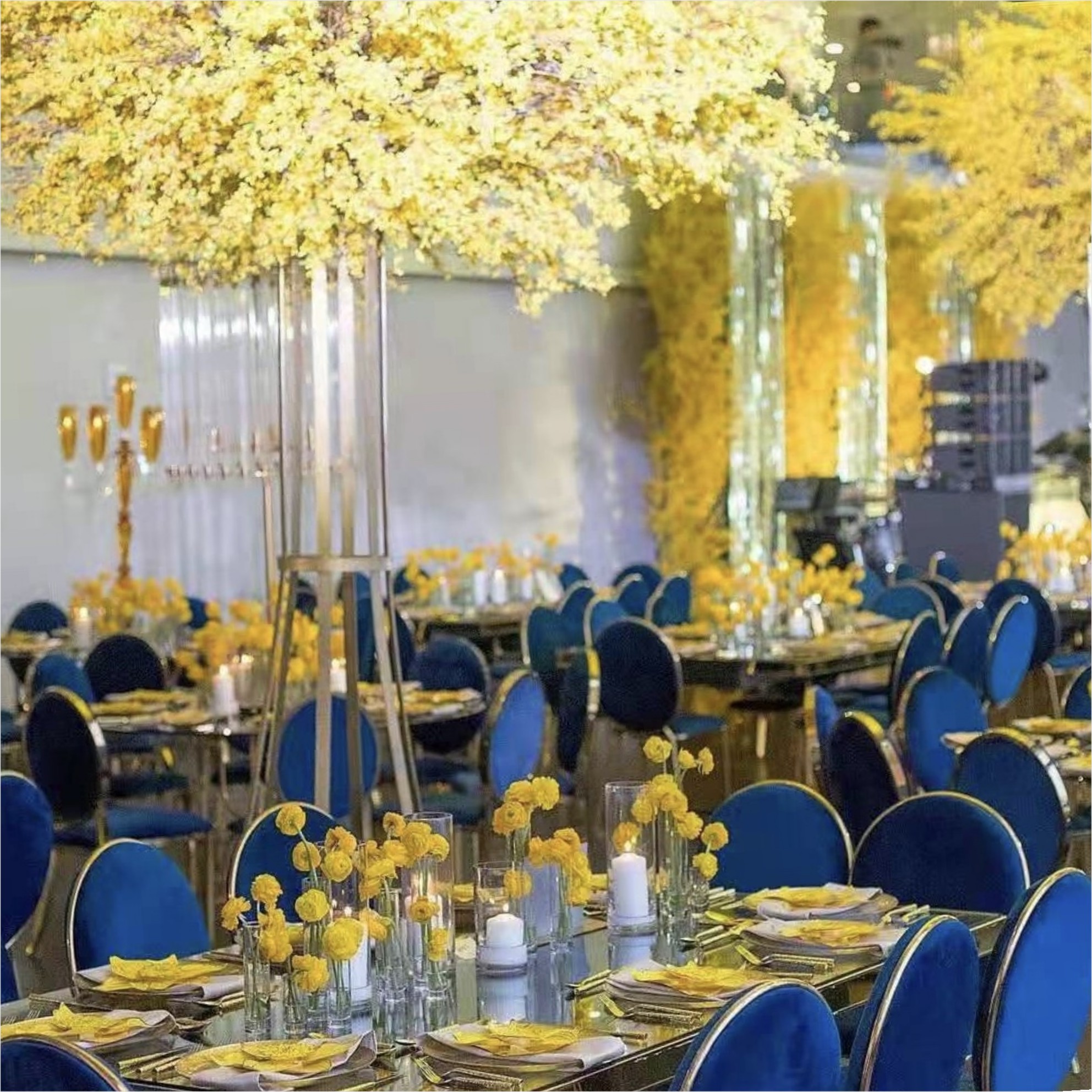 ZT-524 Luxury large decorative metal table trees for weddings table centerpieces