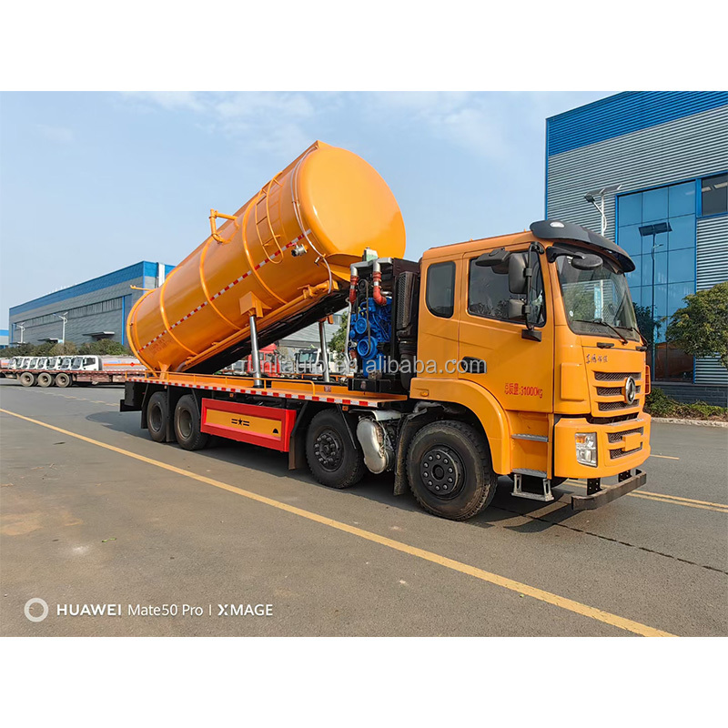 Dongfeng High Pressure Cleaning Sewage Suction Truck 10 Wheel 15000liters