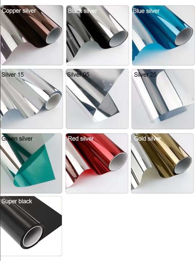 Building Privacy Window Film One Way Mirror Reflective Window Film Glass Foil Silver Insulation Tint Film