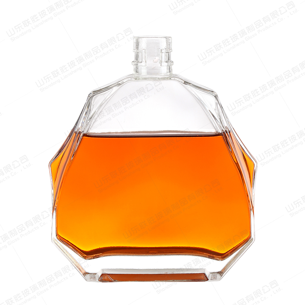 Whiskey Wine Vodka Glass Bottle with Acceptable Customer's Logo and Large Capacity