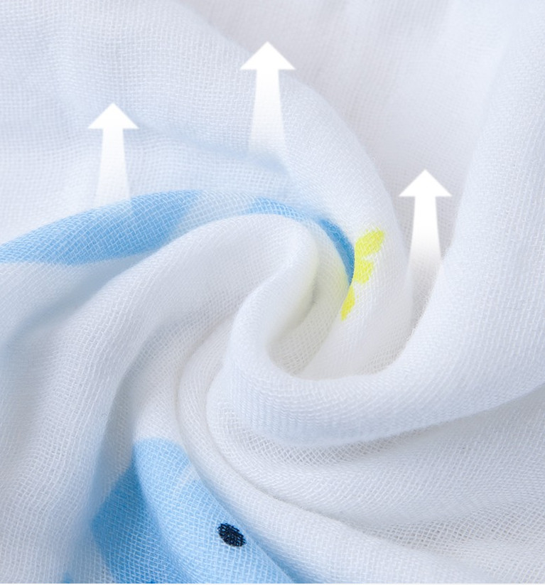 Untwisted Soft Gauze Fabric Plant Pattern Reactive Printing Any Color