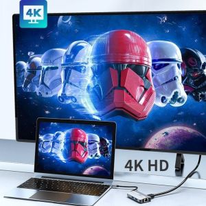 USB C Type C Hub Multiport Dock Station with Video Transfer Charging Network