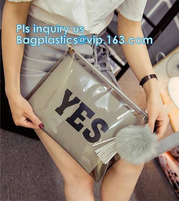 printed OEM logo slider zip lock bags, Slider Undergarment Bag With Lock, vinyl pvc A4 file bag with slider Zip lockkk