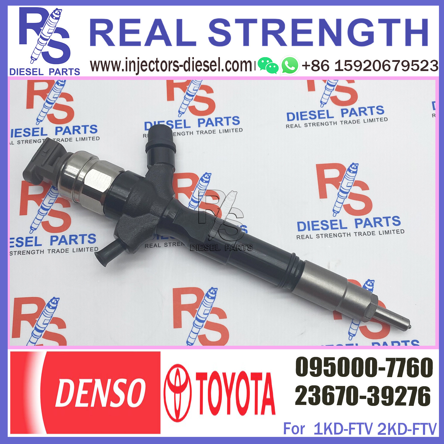 Diesel Fuel Injector 23670-29276 2367030300 095000-7760 for Toyota Hiace Hilux
