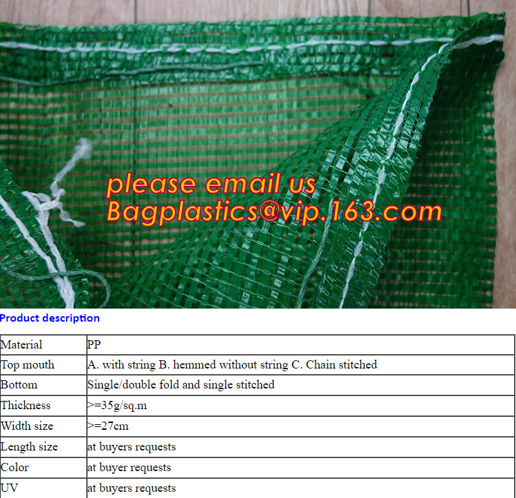 agricultural use PE Plastic Raschel mesh bag for packing vegetables,PP WOVEN Leno raschel mesh net bag for fruit and veg