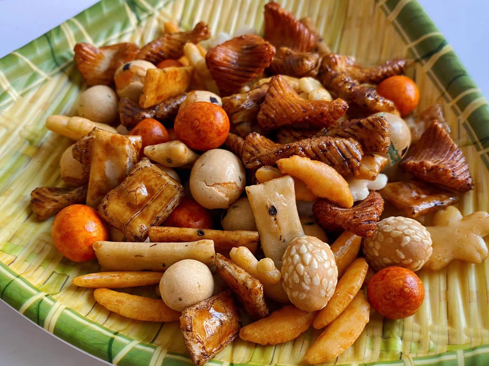 Japanese Trail Mix Snack Rice Strips Wonderful Taste Oriental Nut Mix