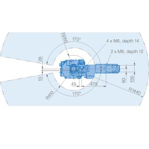 1440mm 12kg Payload Arc Welders AR1440 Yaskawa Robot Arm