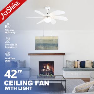 Classical Style 1stshine Ceiling Fan Light with Pull Chain Switch and MDF Blades