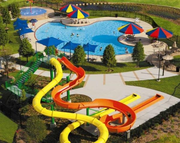 Outdoor Swimming Water Park Slide Fiberglass Kids Games Equipment Fiberglass