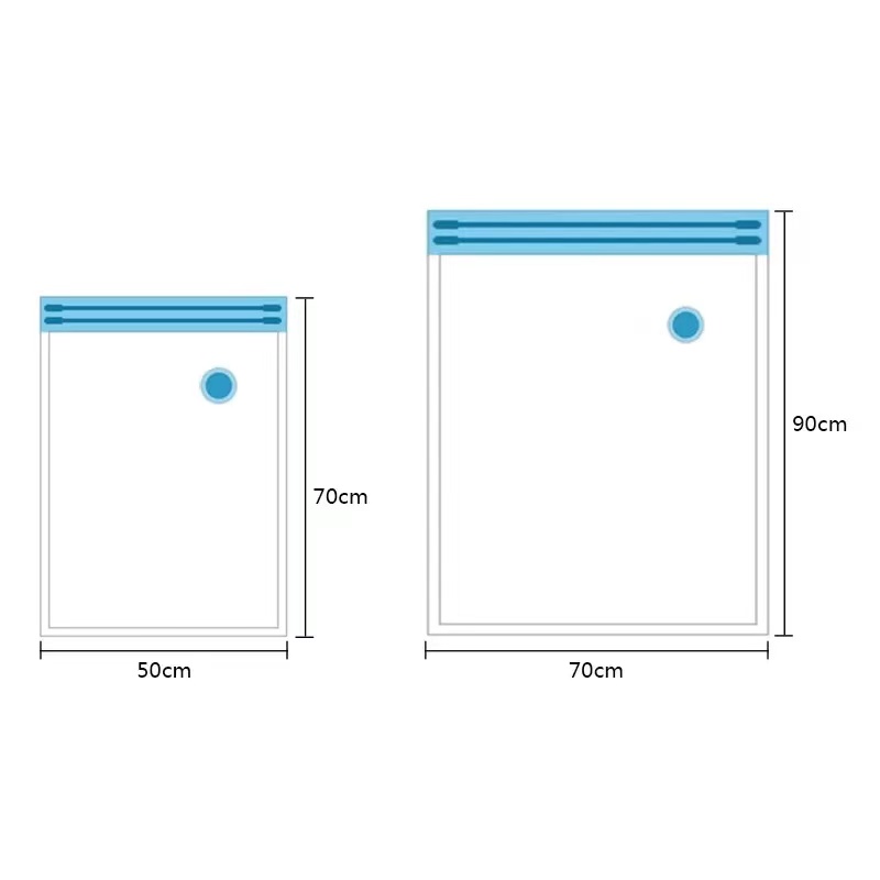 PE Plastic Vacuum Compression Bag for Quilts Clothes and Travel Spot Air Suction Valve
