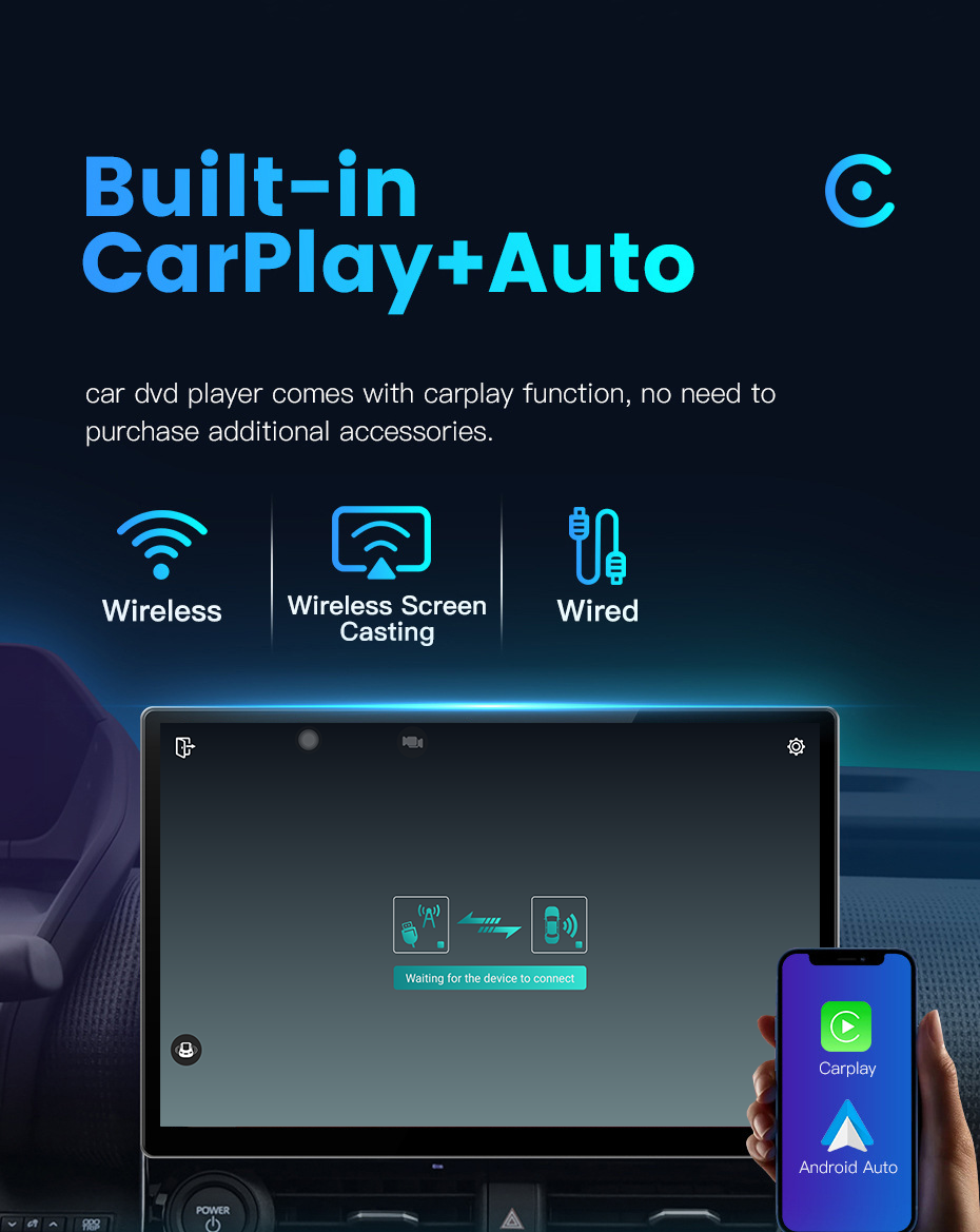 8 256g 5G Wifi DSP Stereo Audio 2 Din Android Car Radio Full fit screen GPS Built-in