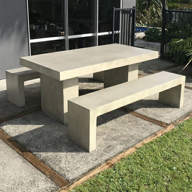 Customized Heavy Concrete Furniture Tables for Outdoor Living Table Sets In Concrete GRC