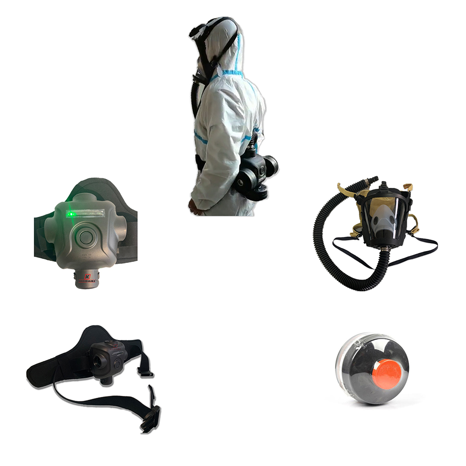 Long Lasting Full Face Powered Respirator 4 Hours With Li Ion Battery