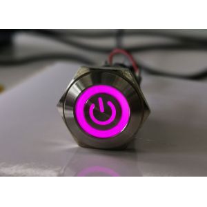 Waterproof Anti Vandal Push Button Switch , 16mm Illuminated Pushbutton Switch