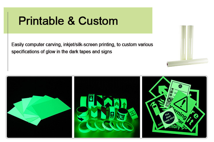Waterproof Night Self Adhesive Glow In The Dark Self Luminous Sheeting Film