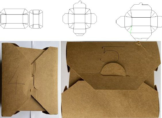 4.5kw Fast Food Corrugated Paper Lunch Box Machine 150pcs Per Min
