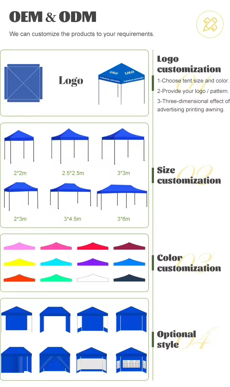 Aluminum Big Hexagon Pop Up Canopy Garden Gazebo Tents 3x3M 4x4.5M 3x6M