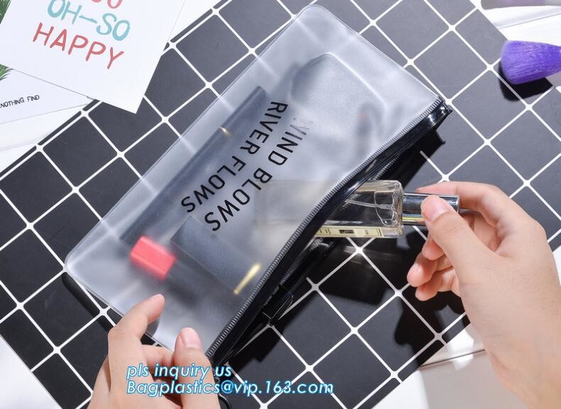 pvc slider bag vinyl k bag, vinyl slider k waterproof beach bags with zipper, zipper bag vinyl toiletry zipp