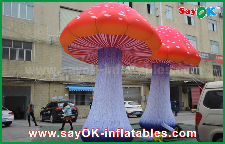 Oxford Cloth Custom Inflatable Products Giant LED Lighting Inflatable Mushroom