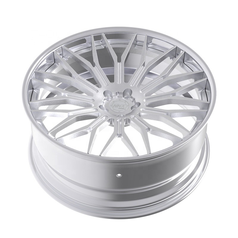Custom Finish with Chrome Lip 2pc custom finish chrome forged wheels for sale