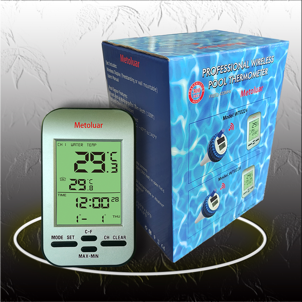 Waterproof Solar Floating Pool Thermometer With -40 To 60°C Outdoor Temperature Range