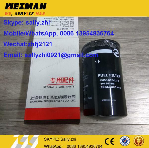 Quality brand new shangchai engine parts,  fuel filter  D638-002-02+B  for shangchai engine C6121 for sale