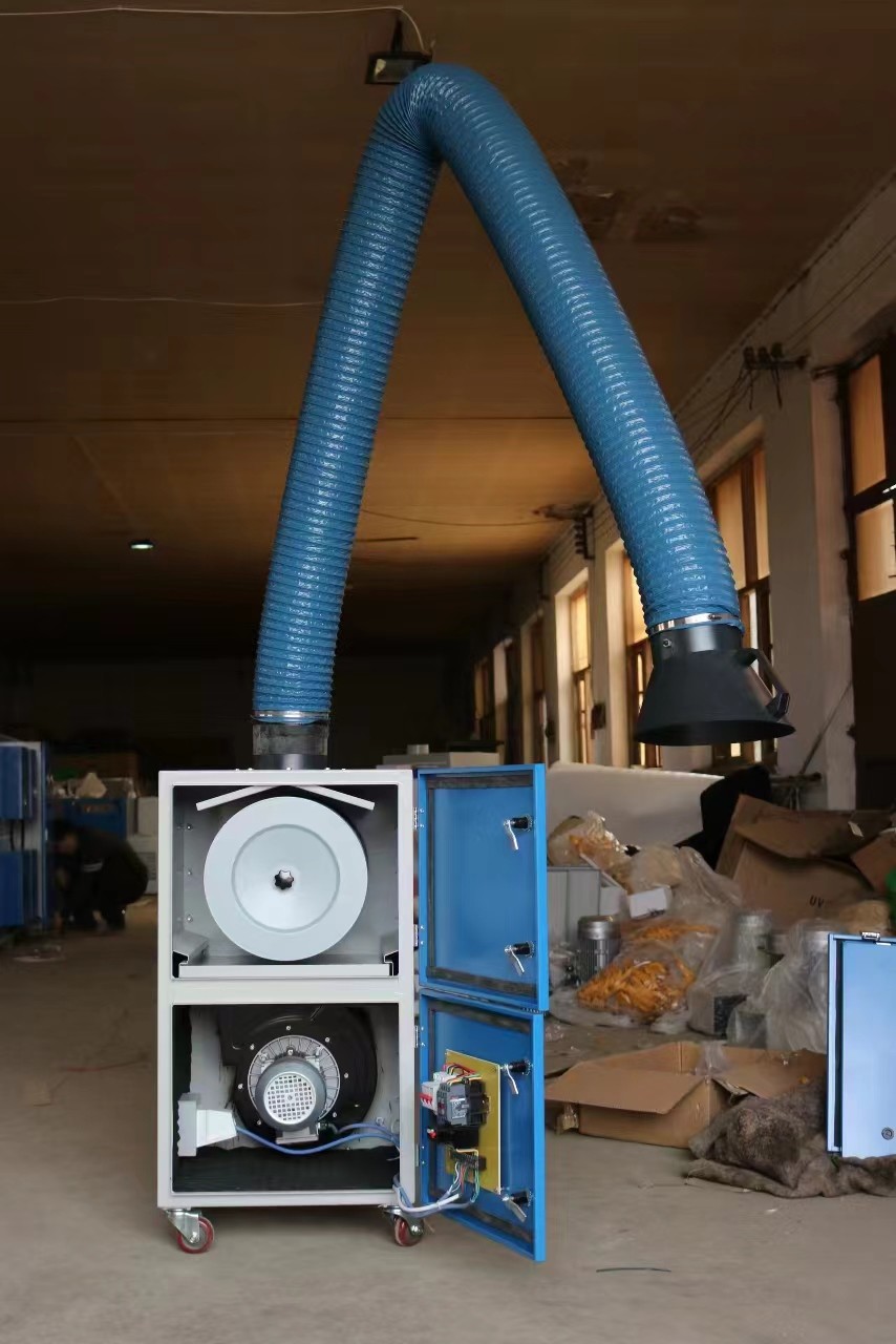 Mobile Welding Fume Extractor Welding Fume Dust Collector With Arms