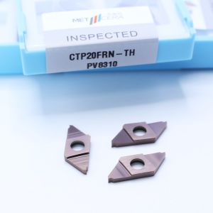 China High Hardness Bronze Carbide Insert For Cut Off CTP PVD Coated Parting Off Indexable Inserts Right Cutting CTP20FRN-TH on sale