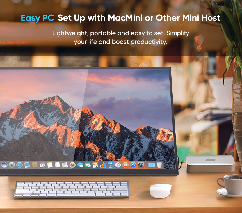 Large Portable Monitor 18.5 inch 1080P FHD USB-C with Kickstand for Gaming Laptop Xbox PS4/5